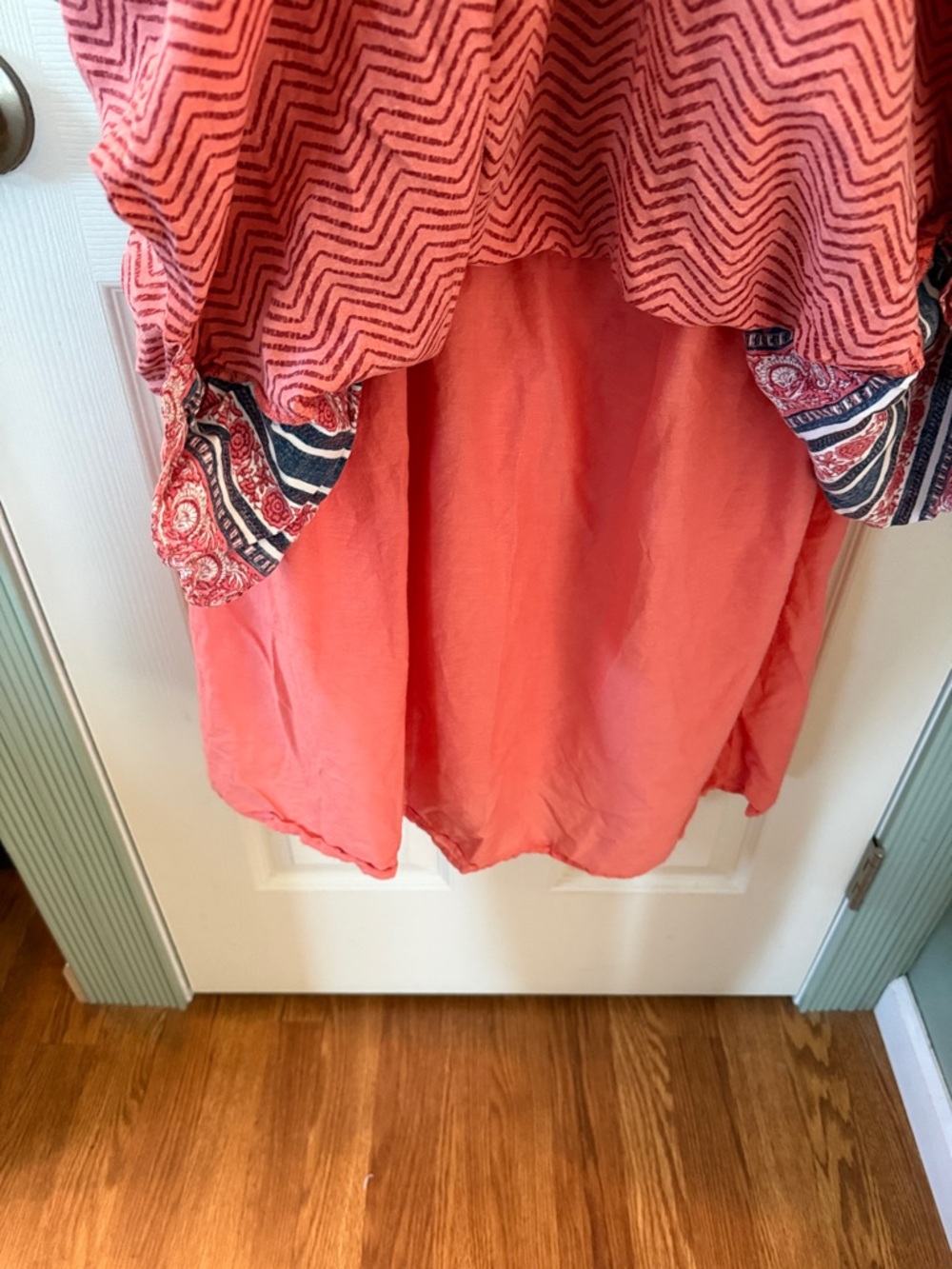 Lucky Brand Red & Navy Mixed-Print Sleeveless V-Neck Dress - Picture 5 of 6